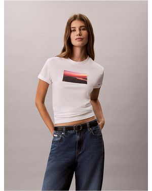 Calvin Klein Calvin Klein City Sunset Logo Graphic Classic T-Shirt - Multicolor
