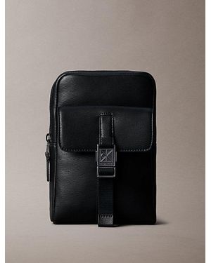 Calvin Klein Emblem Logo Sling Bag - Black
