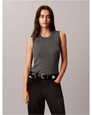Calvin Klein Shine Blend Tank Top - Blue