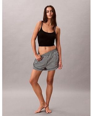 Calvin Klein Pyjama Shorts Cotton Poplin - Multicolour