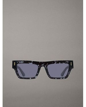 Calvin Klein Aangepaste Rechthoekige Zonnebril Ck25510S - Grijs