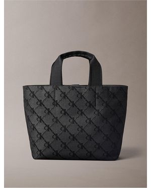 Calvin Klein Monogram Jacquard Tote Bag - Gray