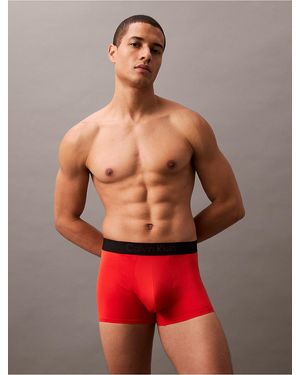 Calvin Klein Microfiber Tech Low Rise Trunk - Red