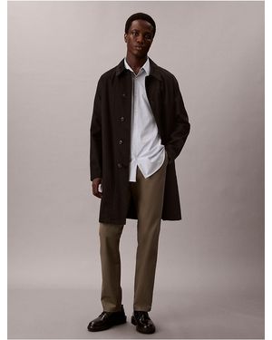 Calvin Klein Cotton Stretch Slim Pants - Brown