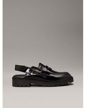 Calvin Klein Slingback-Loafers Aus Leder - Grau