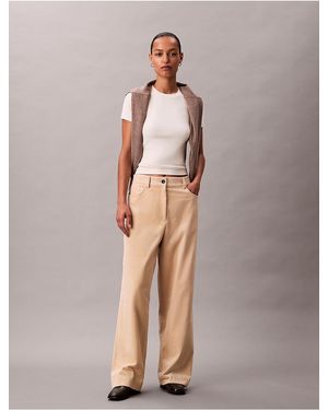 Calvin Klein Calvin Klein Corduroy Relaxed Pants - Natural