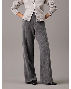 Calvin Klein Wollen Jersey Broek - Grijs