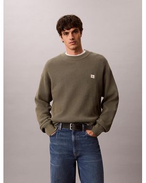 Calvin Klein Cotton Waffle Knit Jumper - Multicolour