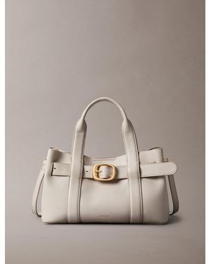 Calvin Klein Belted Small Tote Bag - Natural