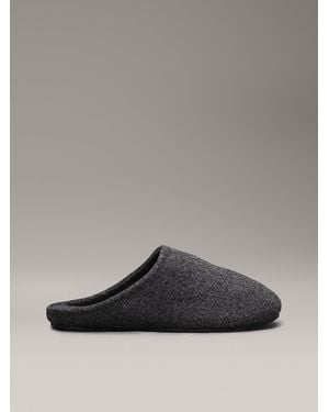 Calvin Klein Felt Slippers - Grey