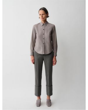 Calvin Klein Sophie Button-Down Shirt - Gray