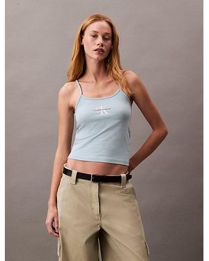 Calvin Klein Slim Cami Top Met Monogram - Meerkleurig