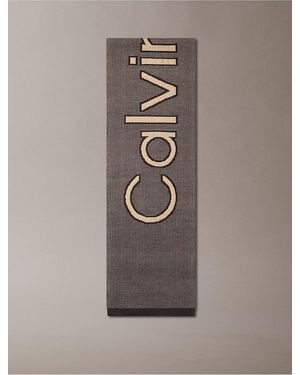 Calvin Klein Statement Logo Birdseye Scarf - Gray