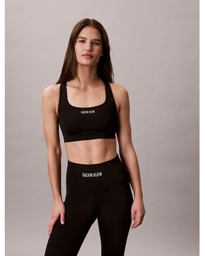 Calvin Klein Quick-Dry Medium-Impact Sports Bra - Black