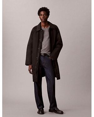 Calvin Klein Relaxed Padded Car Coat - Black