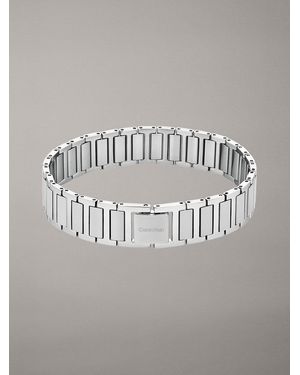 Calvin Klein Bracelet Réglable À Maillons En H - Gris