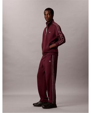 Calvin Klein Calvin Klein Logo Tape Fleece Sweatpants - Purple