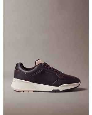 Calvin Klein Leather Chunky Dad Trainers - Brown