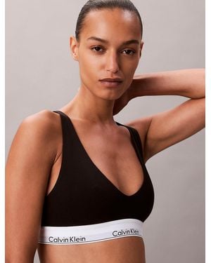Calvin Klein Unlined Triangle Bralette - Black