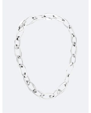 Calvin Klein Organic Shape Link Chain Necklace - White