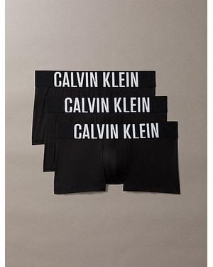 Calvin Klein 3 Pack Low Rise Trunks Intense Power Air - Black