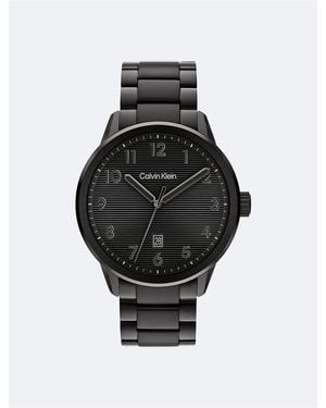 Calvin Klein Pilot Textured Dial Watch - Black