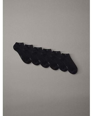 Calvin Klein 6-Pack Enkelsokken Met Logo - Grijs
