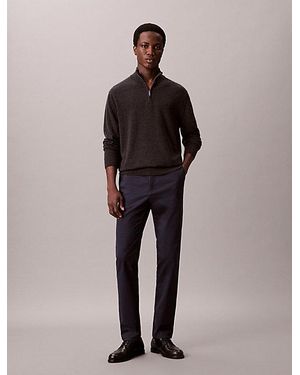 Calvin Klein Chinos slim de satén - Azul