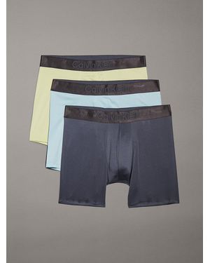 Calvin Klein Boxer Aderenti Lunghi Confezione Da 3 - Multicolore