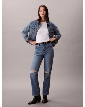 Calvin Klein Calvin Klein High Rise Straight Jeans - Blue
