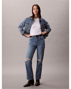 Calvin Klein Calvin Klein High Rise Straight Jeans - Blue