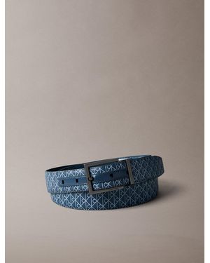 Calvin Klein Cintura Con Logo Emblem Double-Face - Blu
