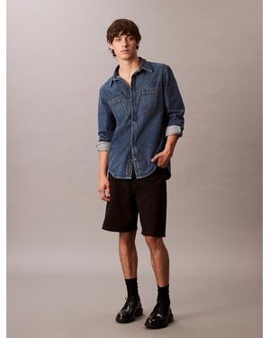 Calvin Klein 90's Loose Denim Shorts - Blue