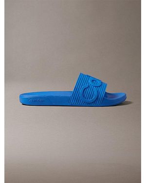 Calvin Klein Nemo Contoured Emblem Logo Sliders - Blue