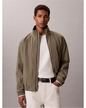 Calvin Klein Calvin Klein Emblem Logo Windbreaker Jacket - Brown