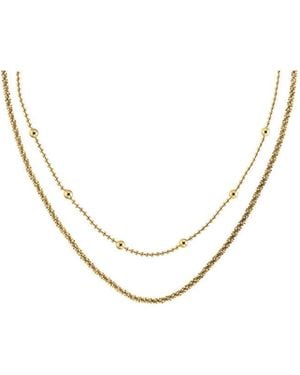 Calvin Klein 2-Piece Layered Necklace Set - Metallic