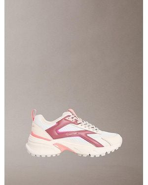 Calvin Klein Trailblazer — Mesh Mix Runner Trainers - Pink