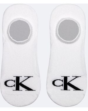 Calvin Klein 2 Pack Invisible Socks - White