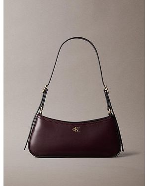 Calvin Klein Small Monogram Logo Shoulder Bag - Brown