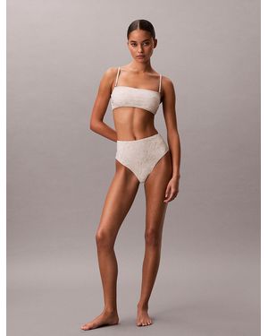 Calvin Klein High Waisted Bikini Bottoms - Grey