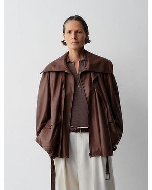 Calvin Klein Isa Bomber Jacket - Brown