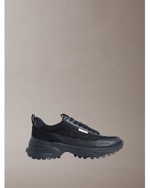 Calvin Klein Trailblazer — Mesh Mix Runner Trainers - Black
