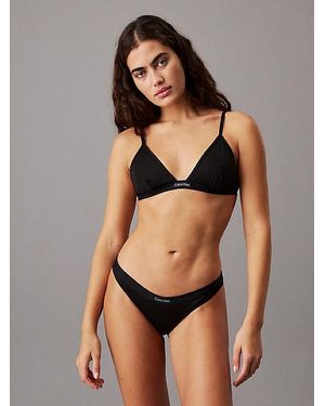 Calvin Klein Tief Geschnittene Bikinihosen - Braun