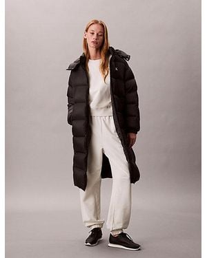 Calvin Klein Daunen-Steppmantel Mit Kapuze - Natur
