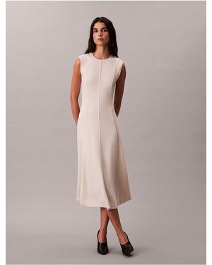 Calvin Klein Calvin Klein Soft Knit Midi Dress - Natural