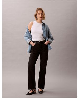 Calvin Klein Calvin Klein High Rise Straight Jeans - Black