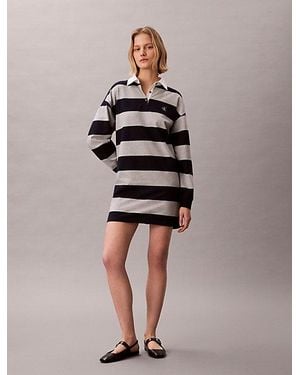 Calvin Klein Jeans Varsity Stripe Polo Mini Dress - Multicolour