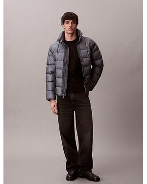 Calvin Klein Jeans Ripstop Mock Neck Puffer Jacket - Multicolour