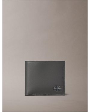 Calvin Klein Monologo Bifold Wallet - Gray