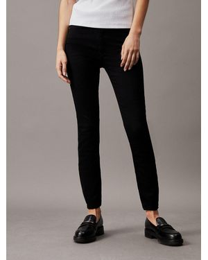 Calvin Klein High Rise Super Skinny Ankle Jeans - Black